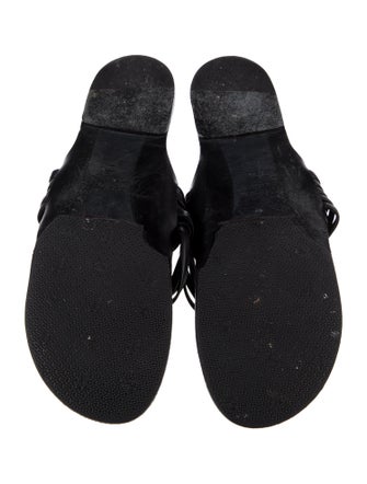 The Row Leather Slides