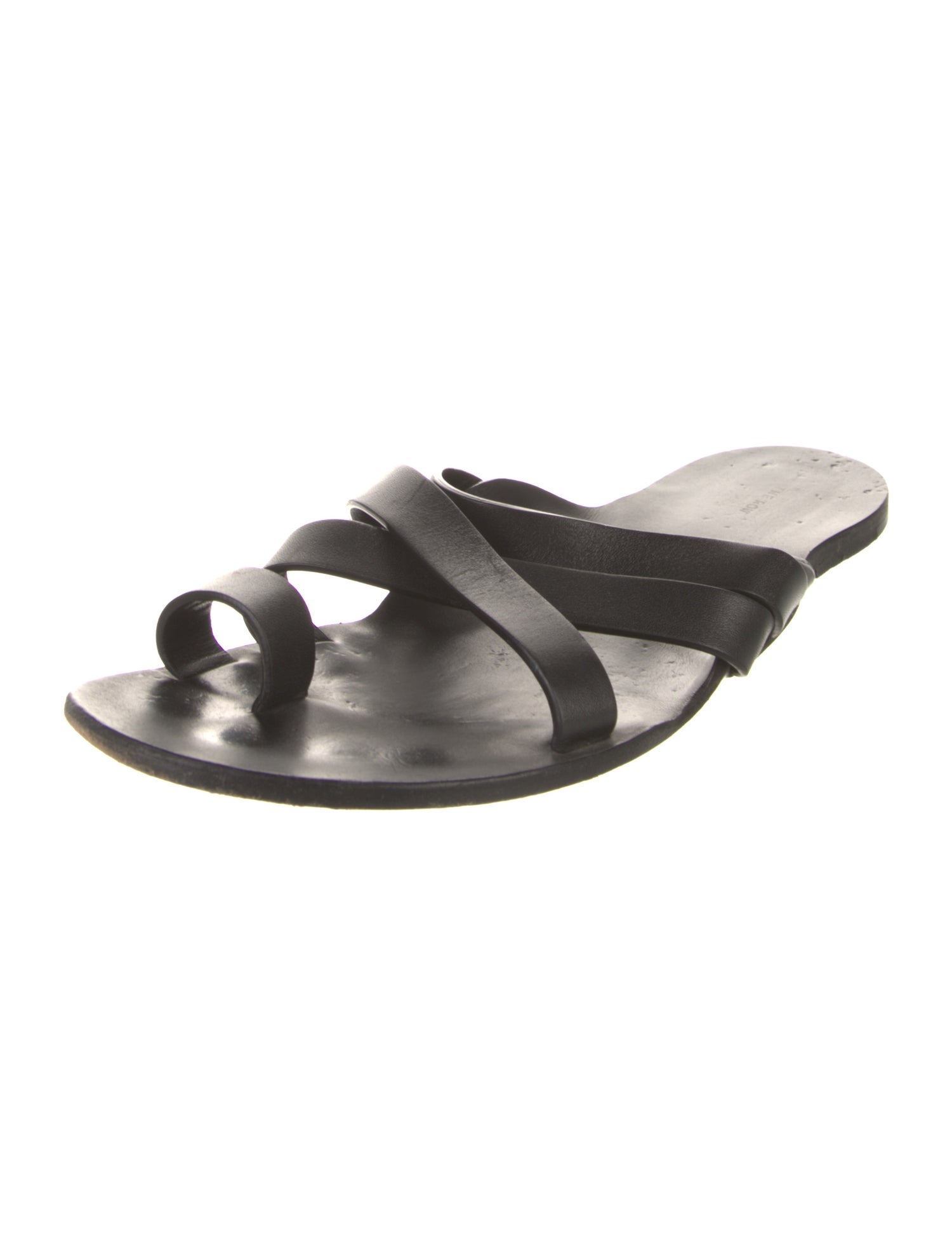 The Row Leather Slides