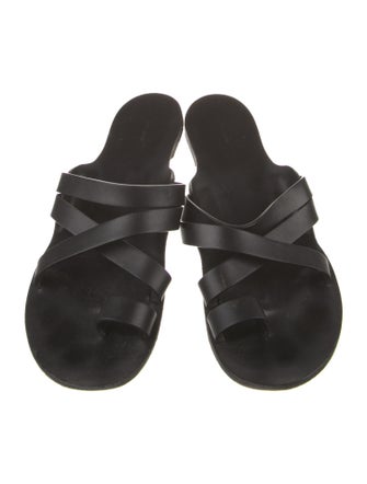 The Row Leather Slides