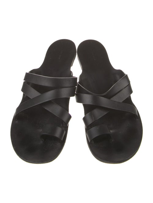 The Row Leather Slides