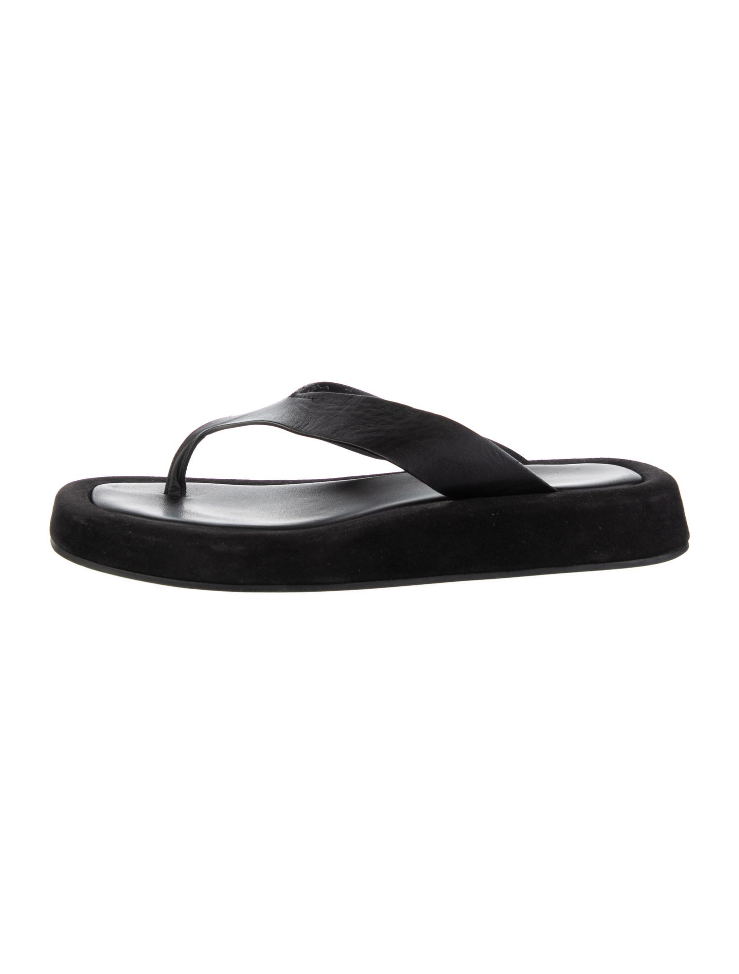 The Row Ginza Leather Flip Flops