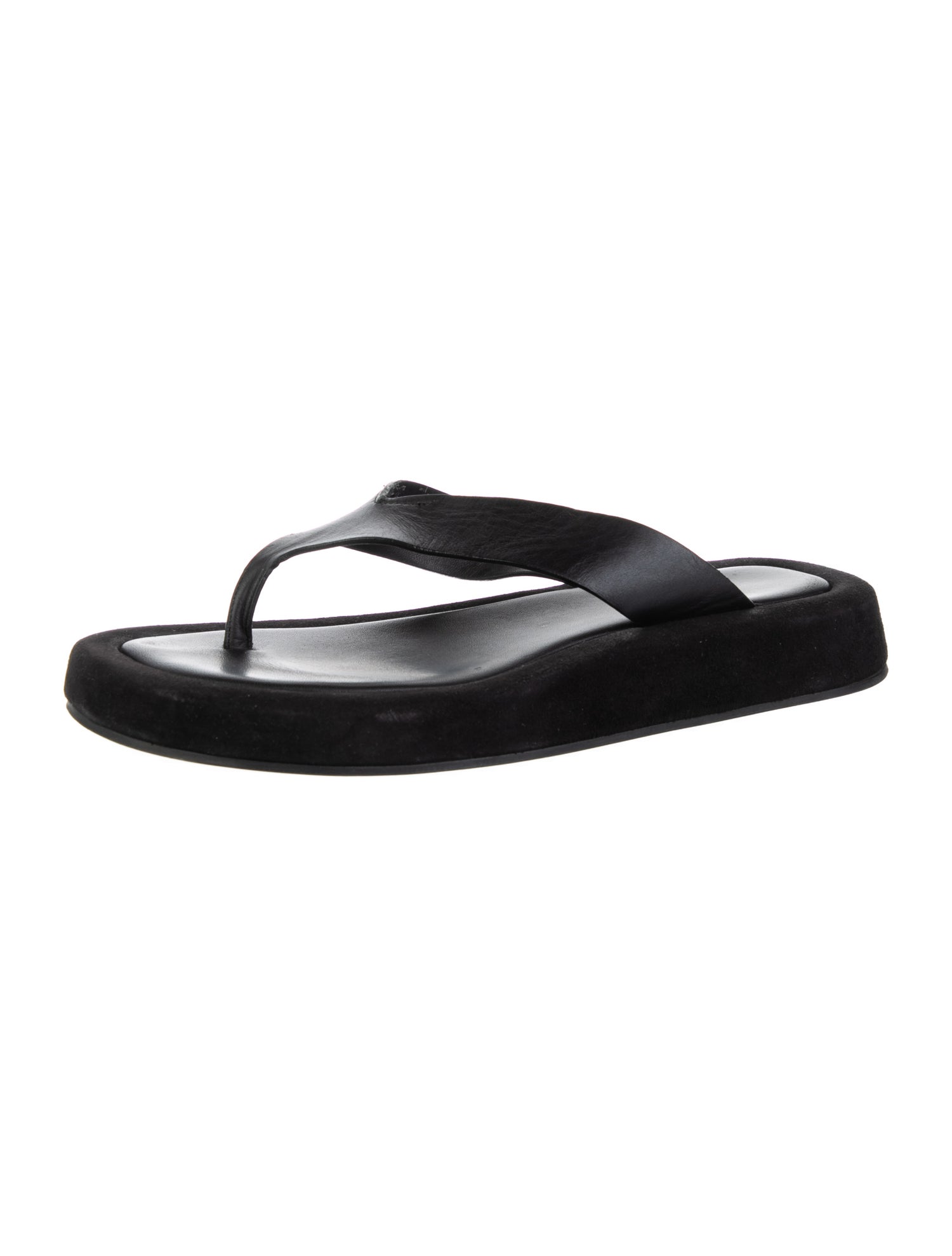 The Row Ginza Leather Flip Flops