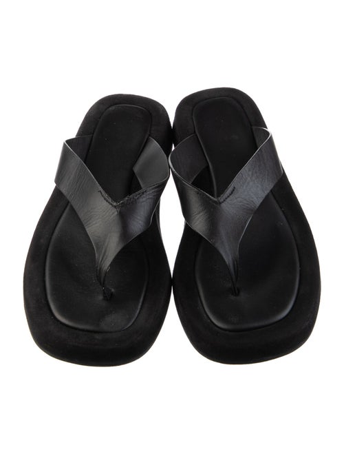 The Row Ginza Leather Flip Flops