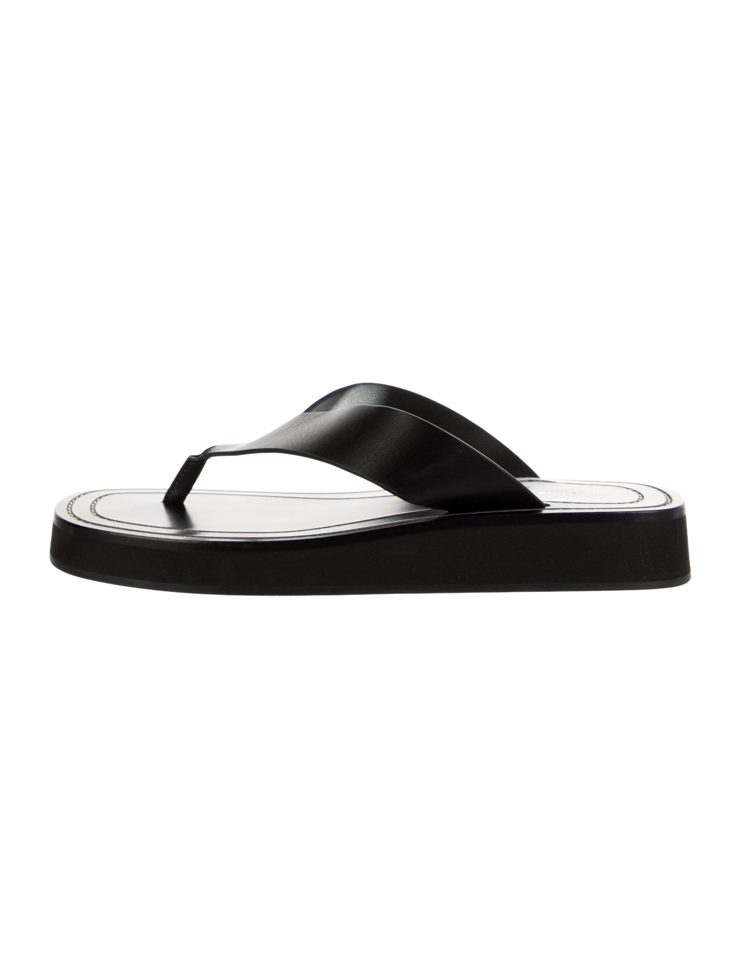 The Row Ginza Leather Flip Flops
