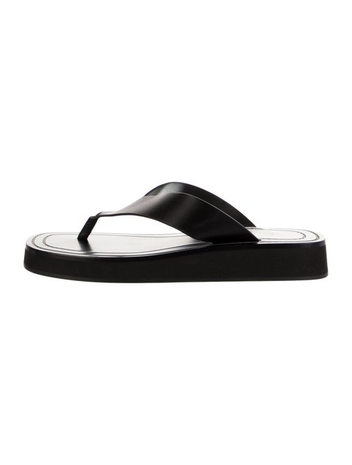 The Row Ginza Leather Flip Flops