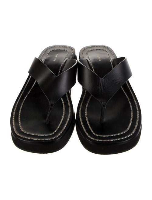 The Row Ginza Leather Flip Flops