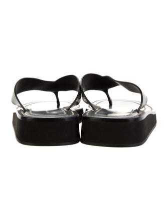 The Row Ginza Leather Flip Flops