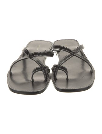 The Row Link Leather Slides