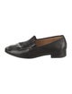 The Row Leather Pleated Accents Loafers