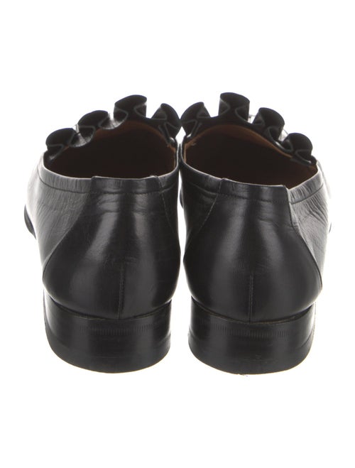 The Row Leather Pleated Accents Loafers