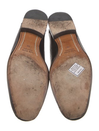 The Row Leather Pleated Accents Loafers