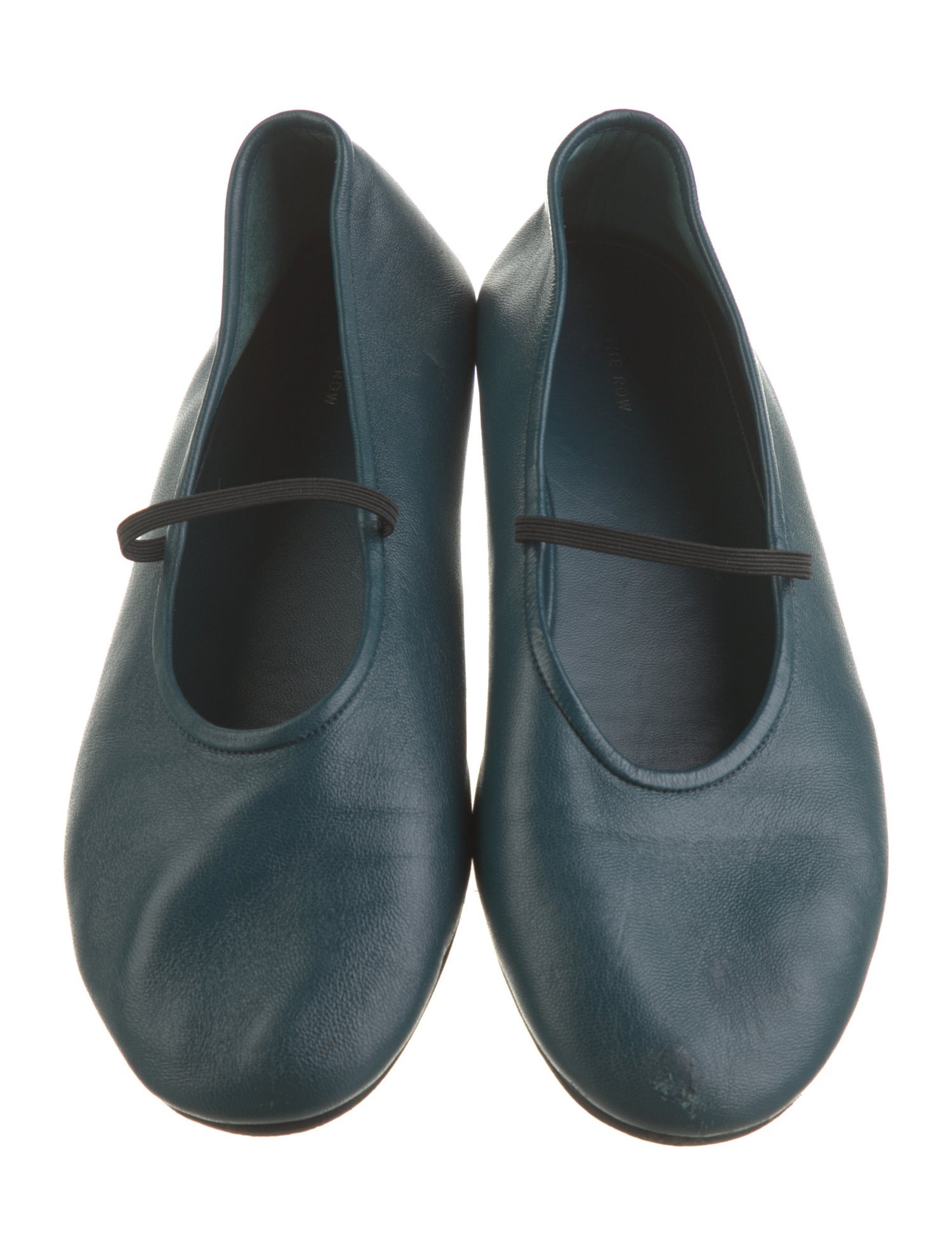 The Row Leather Mary Jane Flats