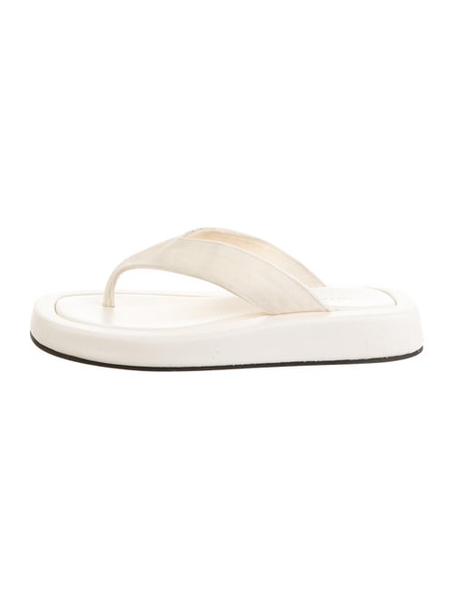 The Row Velvet Flip Flops