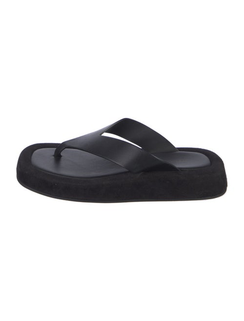 The Row Leather Flip Flops