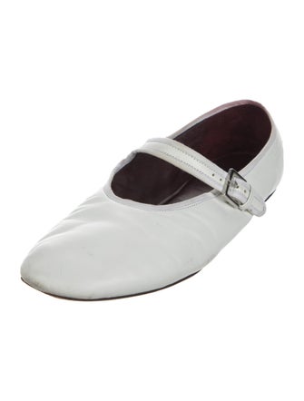 The Row Ava Leather Mary Jane Flats