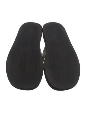 The Row Ginza Platform Leather Flip Flops