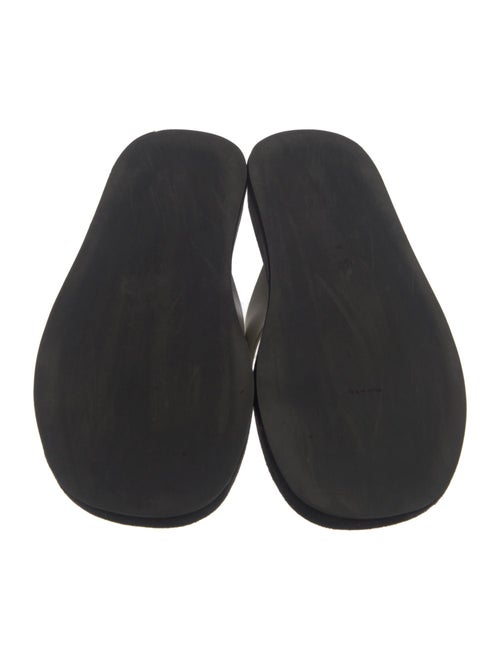 The Row Ginza Platform Leather Flip Flops