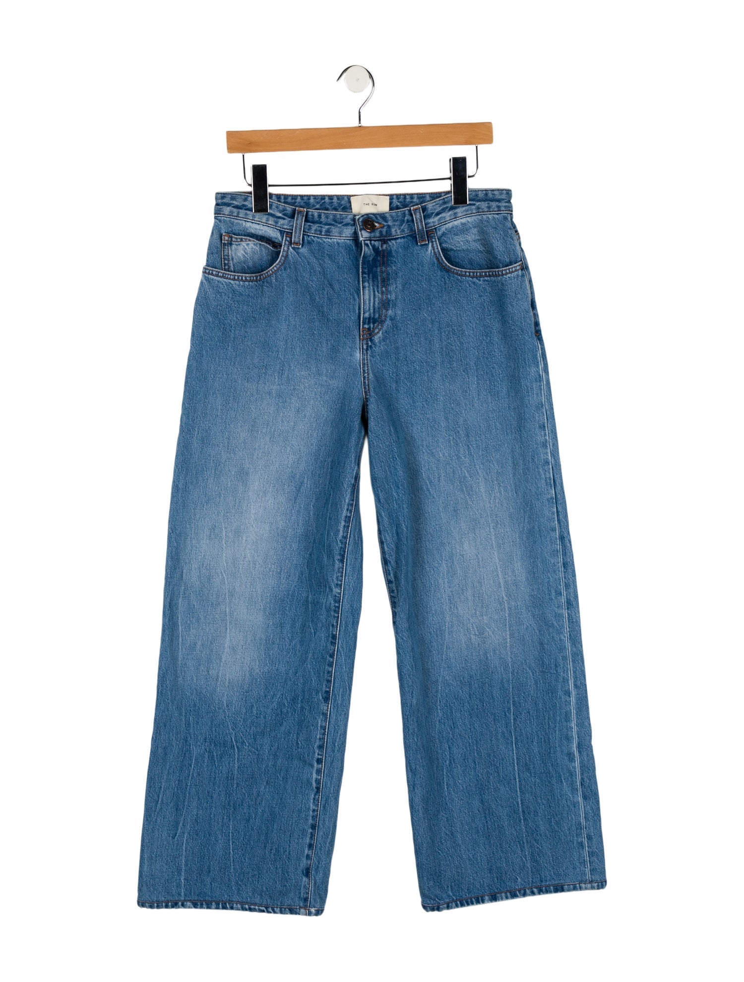 The Row Mid-Rise Wide Leg Jeans