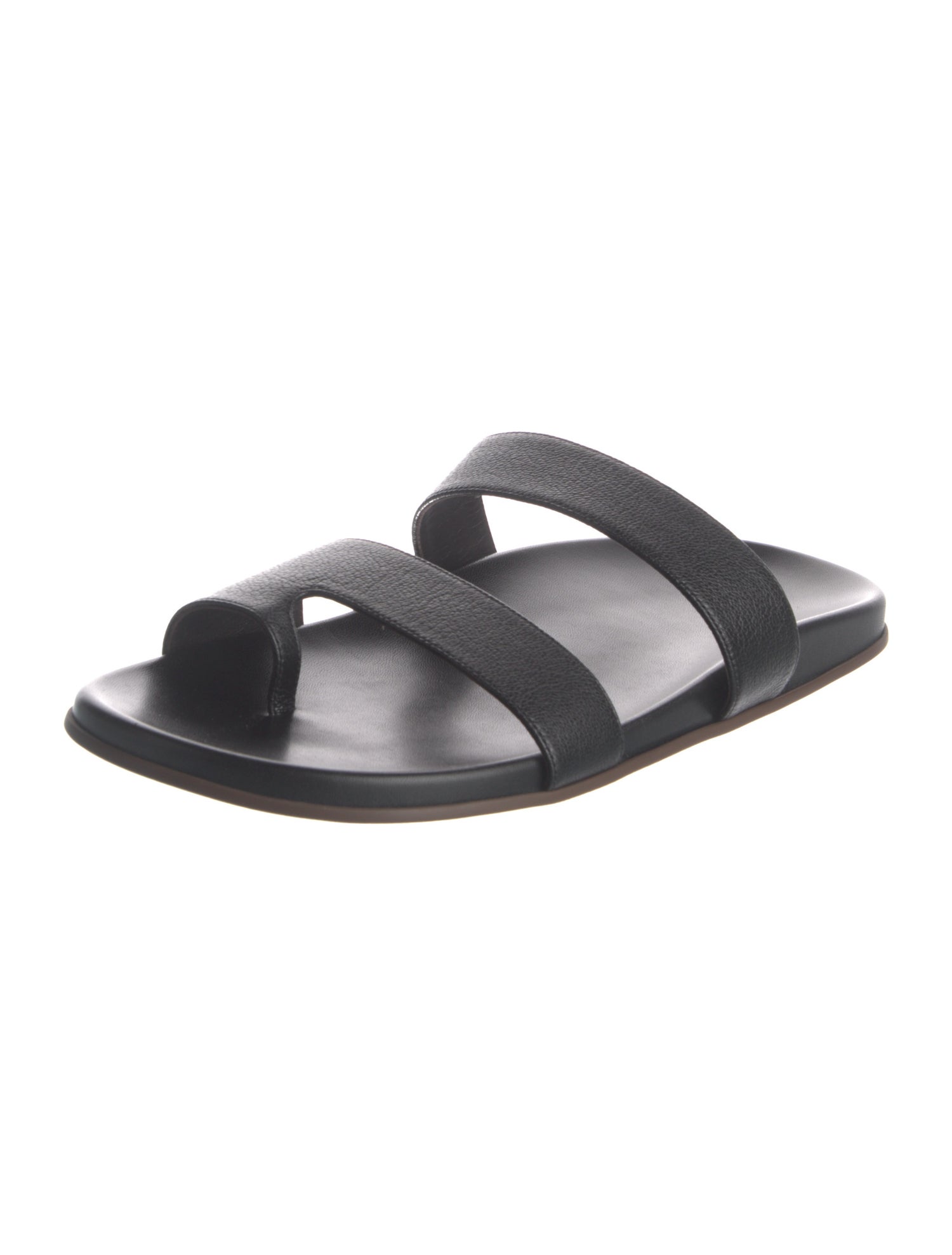 The Row Hugh Leather Slides