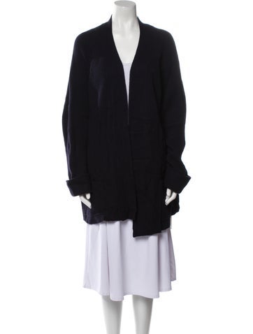 The Row Knitwear Silk Open Front Sweater S