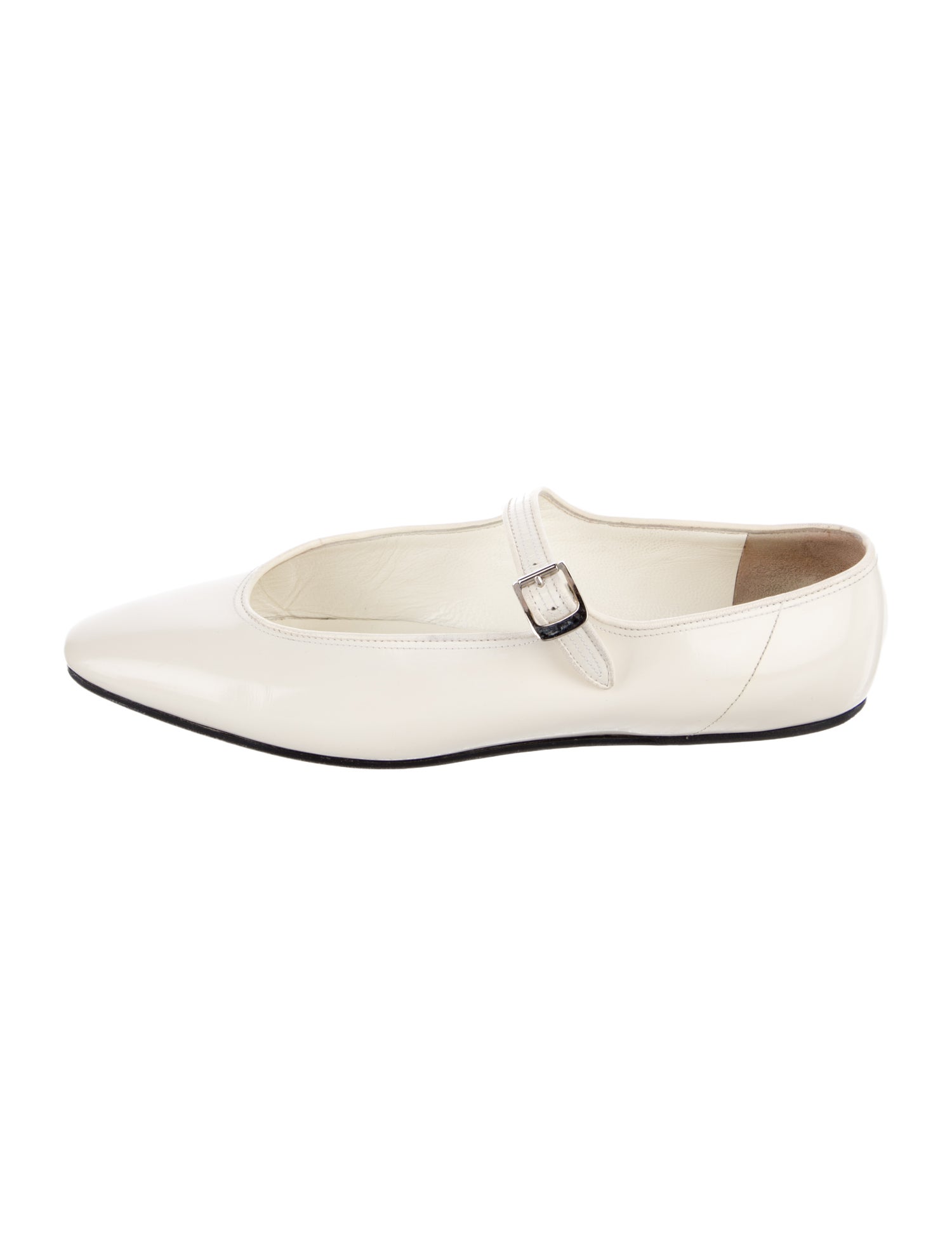 The Row Leather Mary Jane Flats