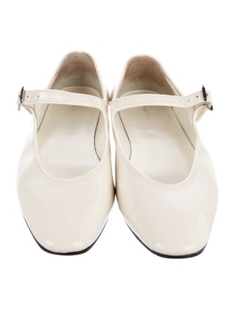 The Row Leather Mary Jane Flats