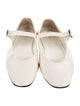 The Row Leather Mary Jane Flats