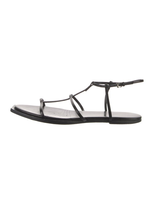 The Row T-Bar Leather T-Strap Sandals