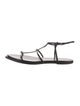 The Row T-Bar Leather T-Strap Sandals