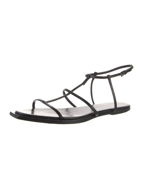 The Row T-Bar Leather T-Strap Sandals