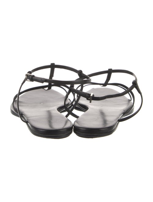 The Row T-Bar Leather T-Strap Sandals