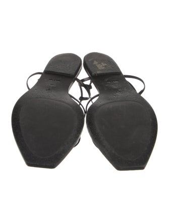 The Row T-Bar Leather T-Strap Sandals