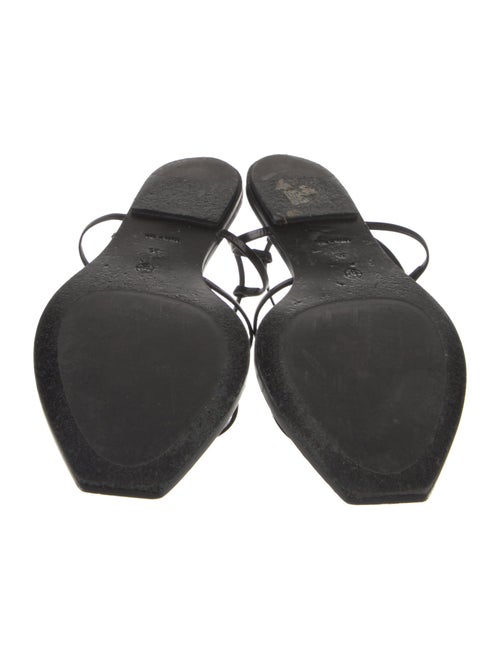 The Row T-Bar Leather T-Strap Sandals