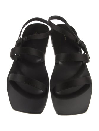 The Row Satin Slingback Sandals