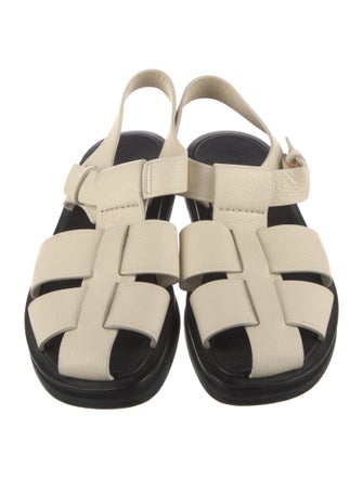 The Row Leather Slides