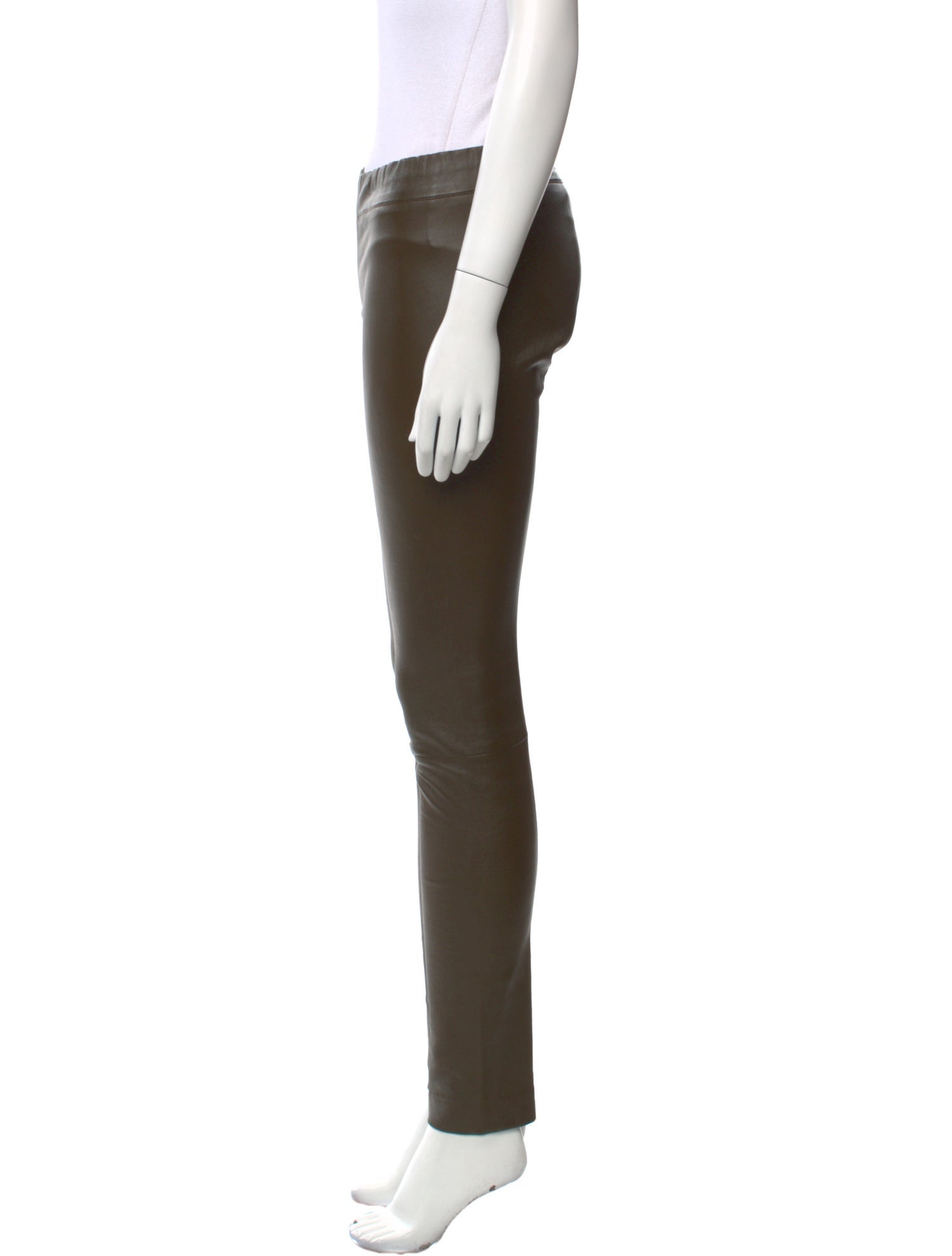 The Row Leather Skinny Leg Pants