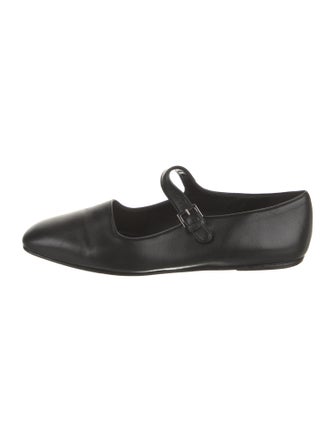 The Row Leather Mary Jane Flats