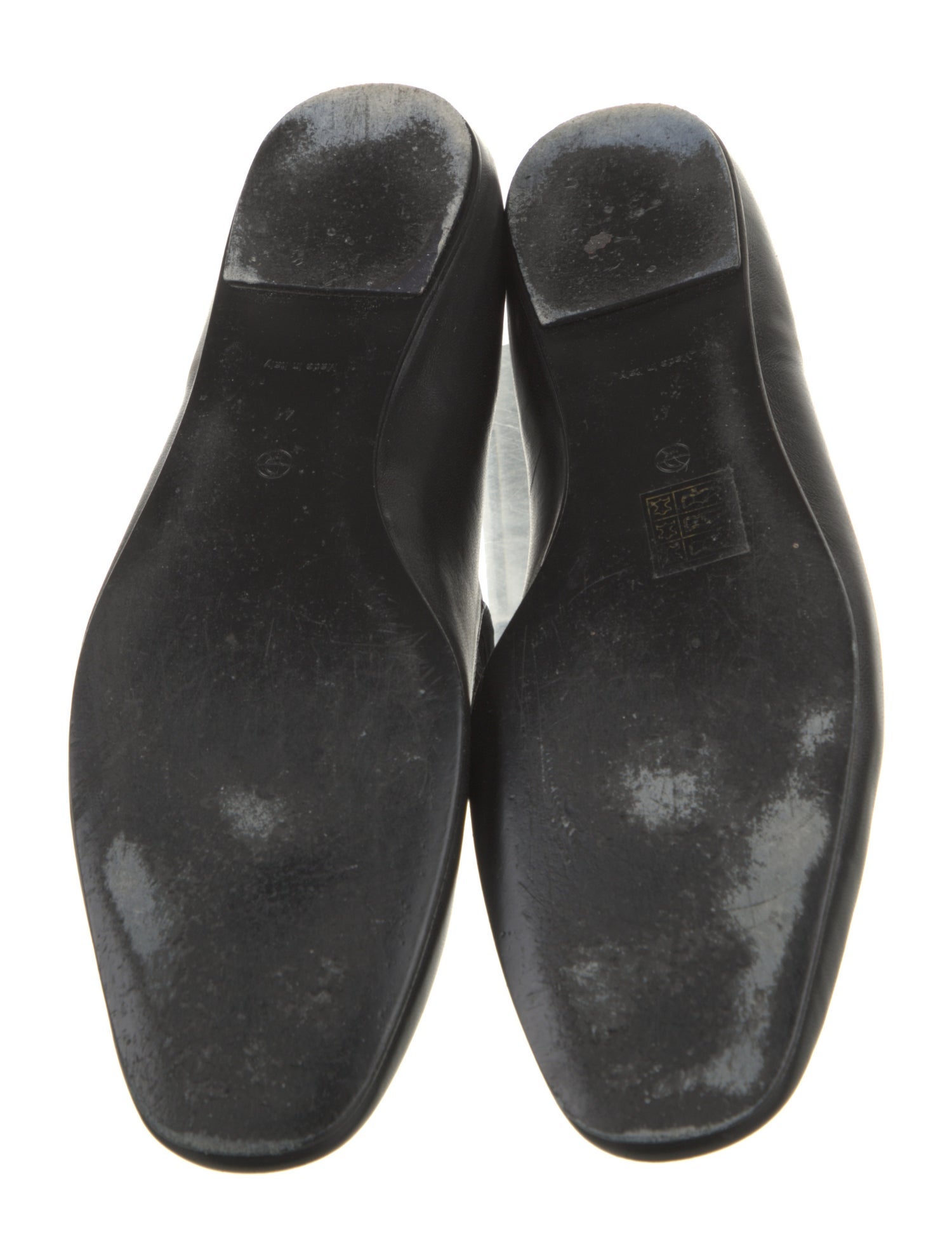 The Row Leather Mary Jane Flats