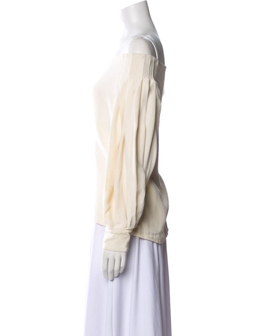 The Row Off-The-Shoulder Long Sleeve Blouse