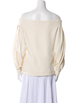 The Row Off-The-Shoulder Long Sleeve Blouse