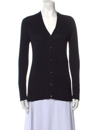 The Row Silk V-Neck Button-Up Top