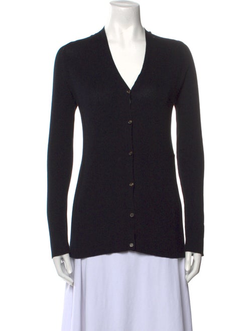 The Row Silk V-Neck Button-Up Top