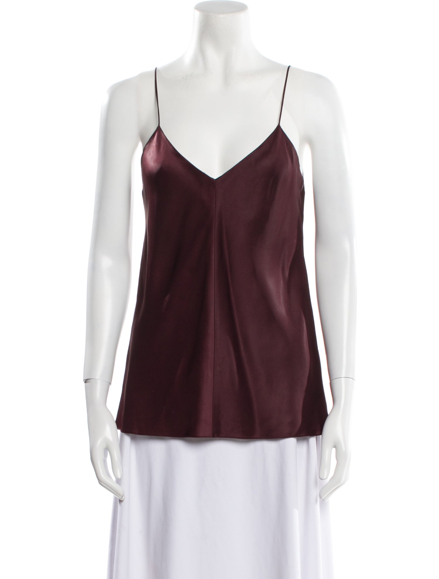 The Row Silk V-Neck Top