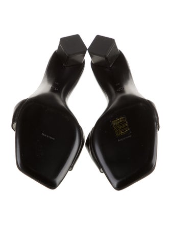 The Row Chocolate Leather Slides