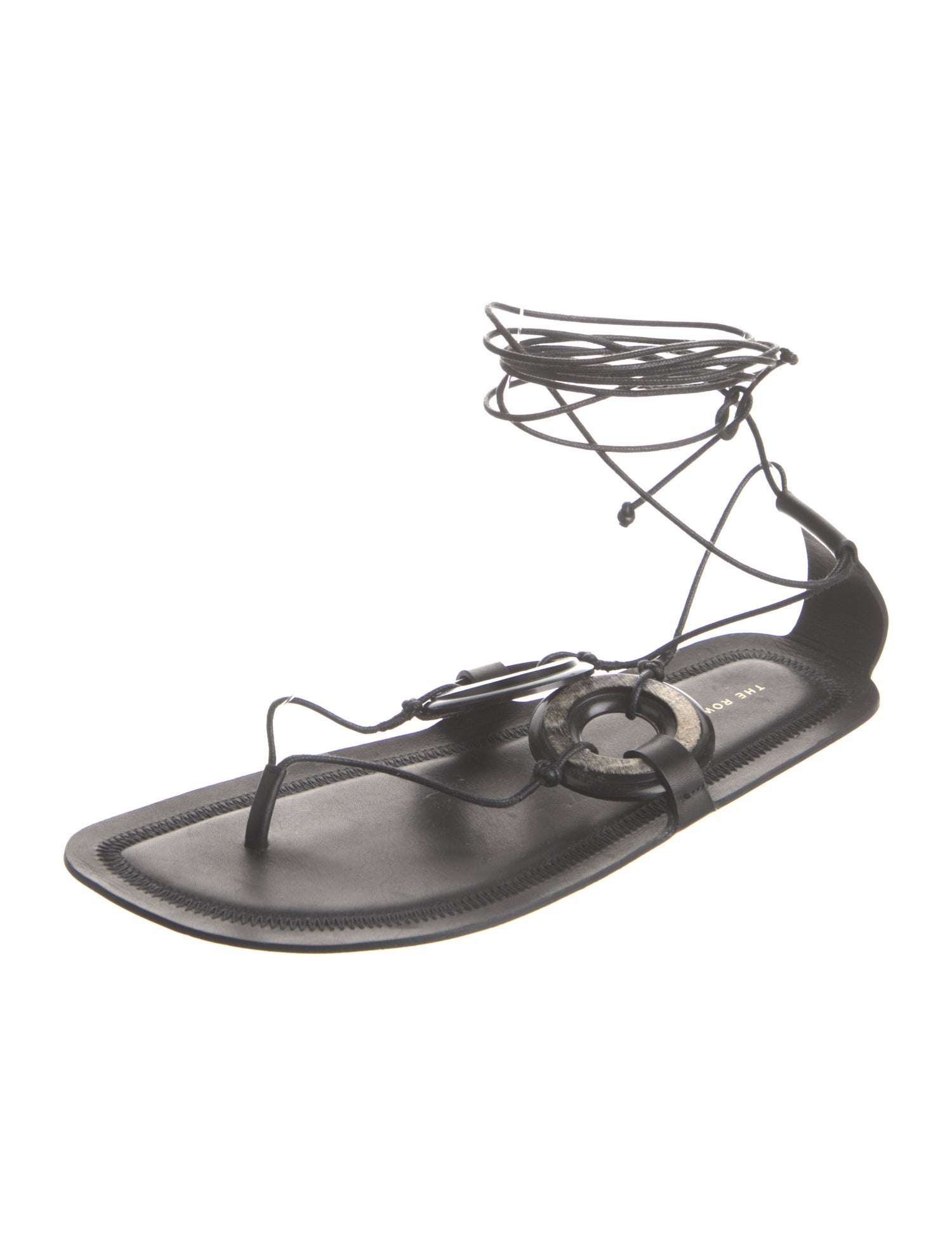 The Row Ring Horn Lambskin Gladiator Sandals