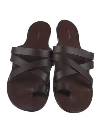 The Row Kris Leather Slides