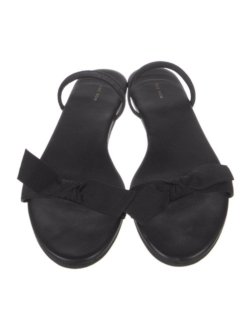 The Row Leather Bow Accents Slingback Sandals