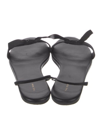 The Row Leather Bow Accents Slingback Sandals