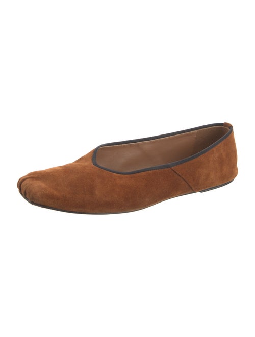 The Row Ballerina Suede Flats