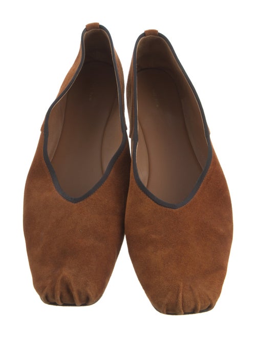 The Row Ballerina Suede Flats